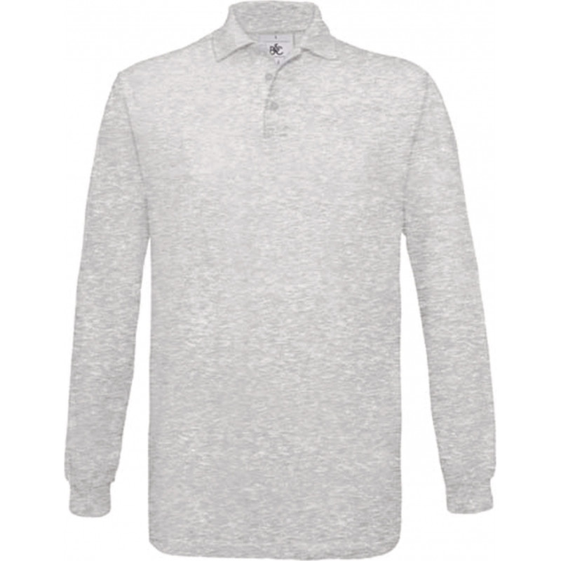 Polo homme manches longues safran B&C