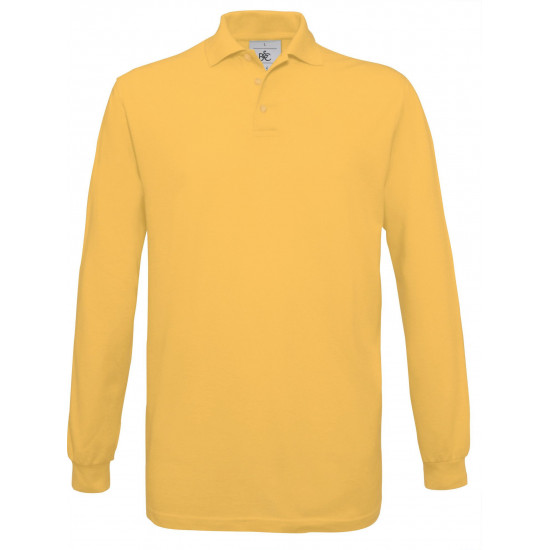 Polo homme manches longues safran B&C