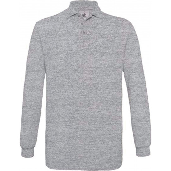 Polo homme manches longues safran B&C