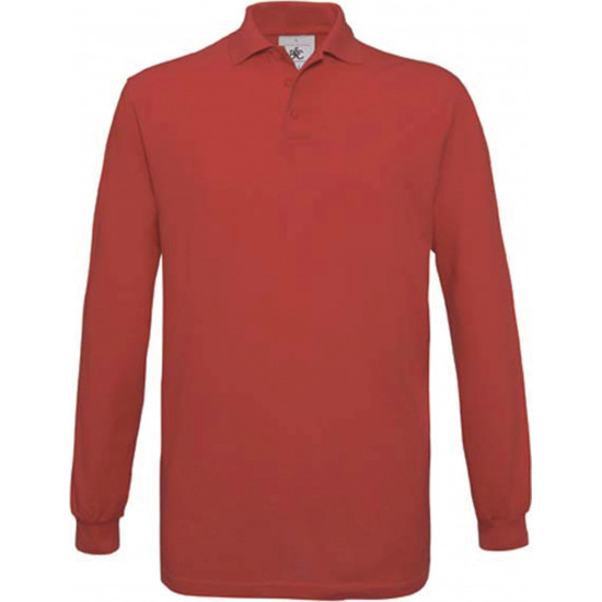 Polo homme manches longues safran B&C
