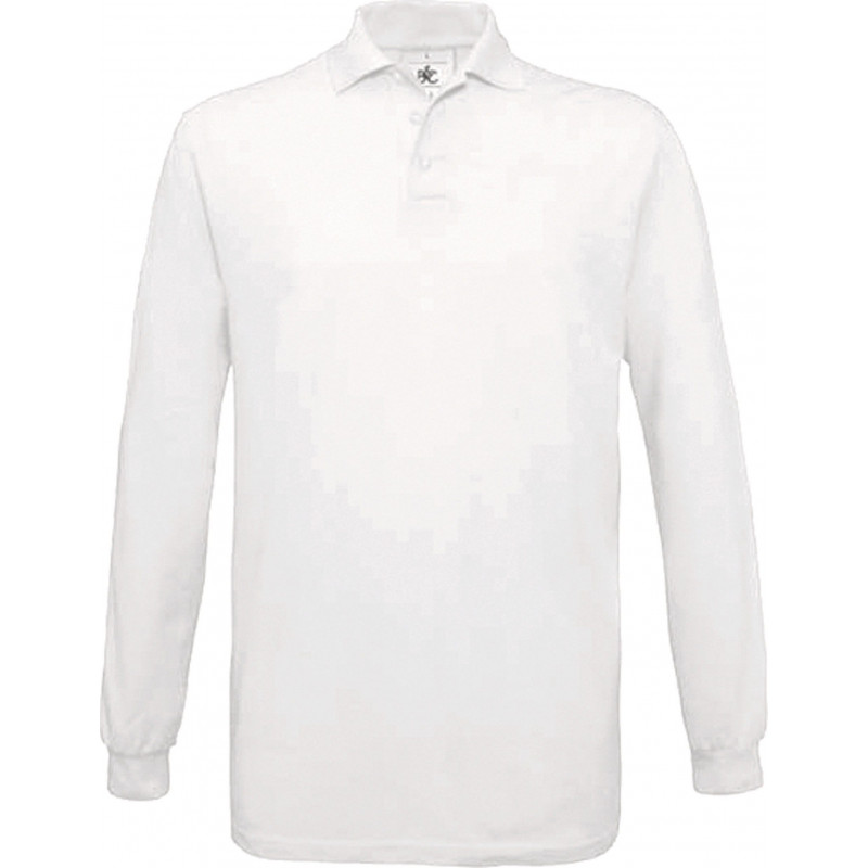 Polo homme manches longues safran B&C