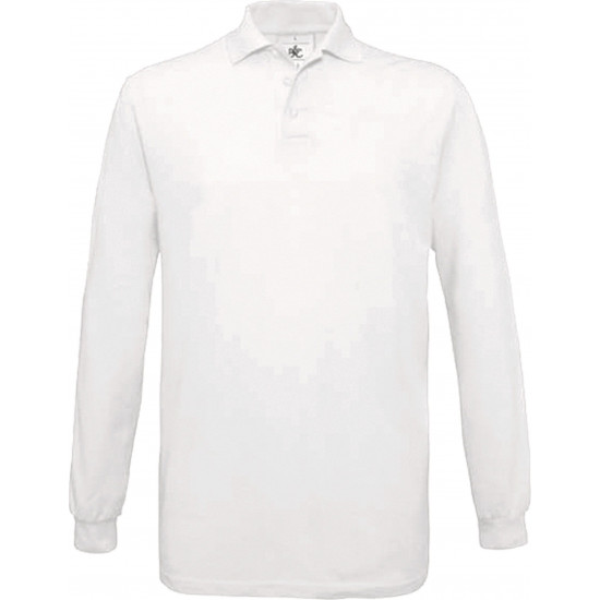 Polo homme manches longues safran B&C