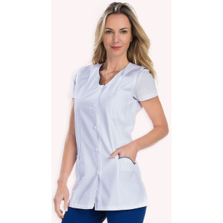 Tunique femme médicale blanche sans manches REMI