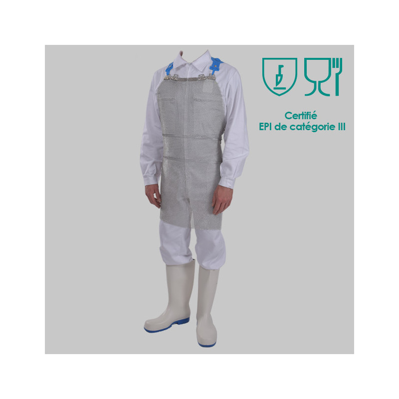Tablier désosseur maillinox en cotte de mailles reversibles