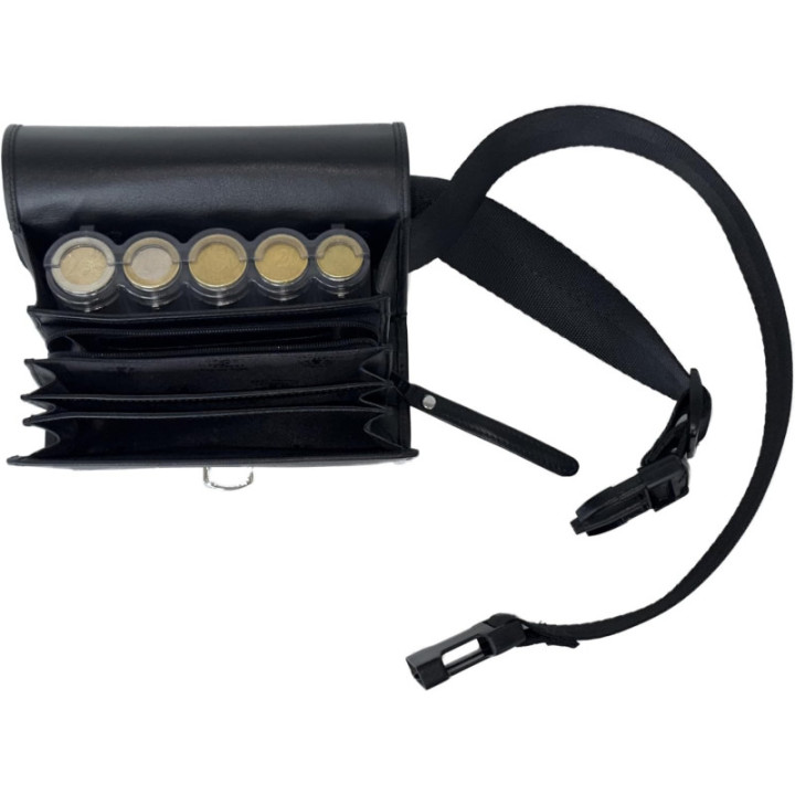 Sacoche serveur cuir avec monnayeur 5 pièces CLAIRE-FONCET
