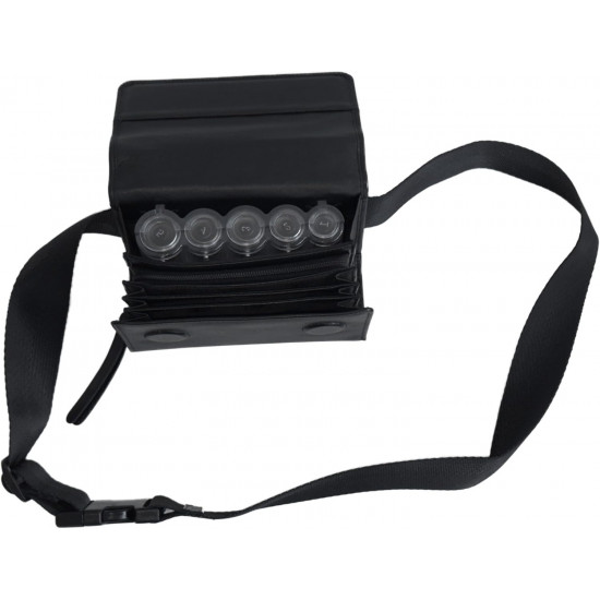 Sacoche de Serveur en Cuir, avec Monnayeur Distributeur 5 Pièces Transparent et Gradué, Fermeture aimants