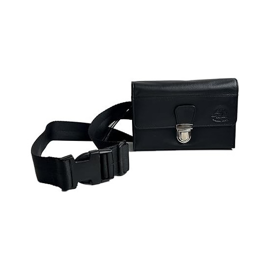 Sacoche de Serveur en Cuir, Vendue sans monnayeur, Fermeture Cartable