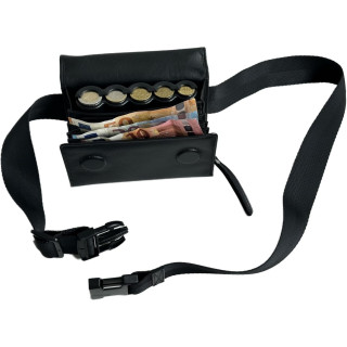 Sacoche serveur cuir avec monnayeur 5 pièces noir CLAIRE-FONCET