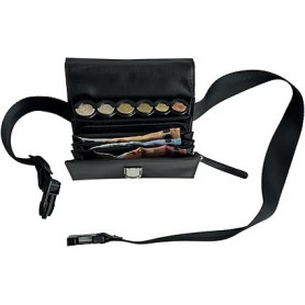 Sacoche Banane Serveur en Véritable Cuir de Bovin, avec Monnayeur Distributeur 6 Pièces d'Euros, Fermeture Cartable (2)