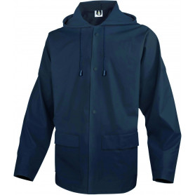 Veste de pluie imperméable enduit PU sur textile renforcé et respirante (2)