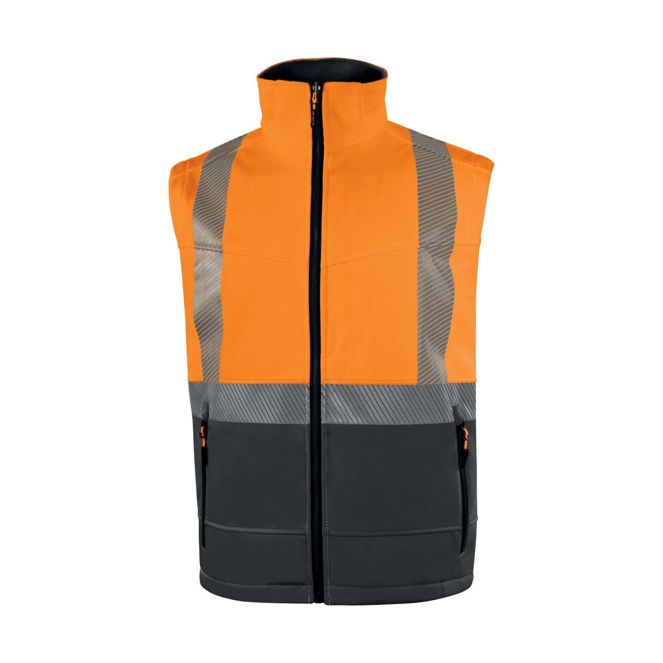 Veste softshell haute visibilité en manches amovibles Veste softshell haute visibilité en manches amovibles