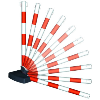 Délimitation extérieure robuste avec poteau et socle lesté