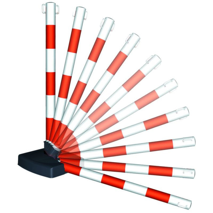 Délimitation extérieure robuste avec poteau et socle lesté