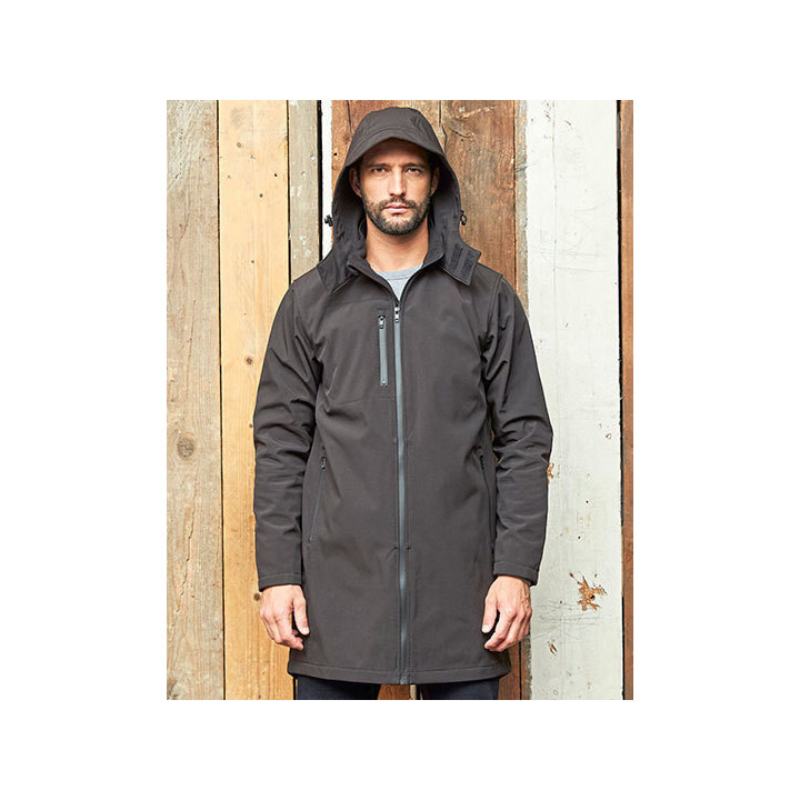 Veste softshell longue homme imperméable et confortable
