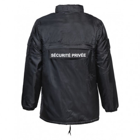Parka coupe-vent fourré pour agent de sécurité et de gardiennage