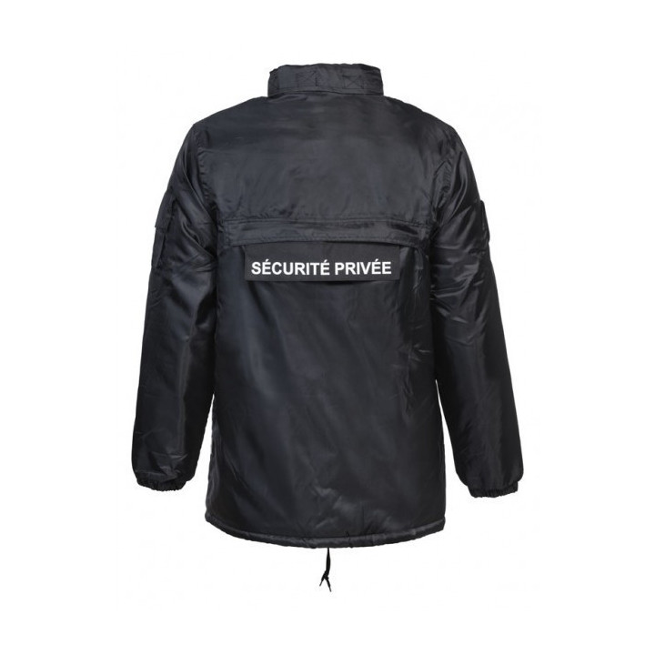 Parka coupe-vent fourrée Sécurité Privée gardiennage
