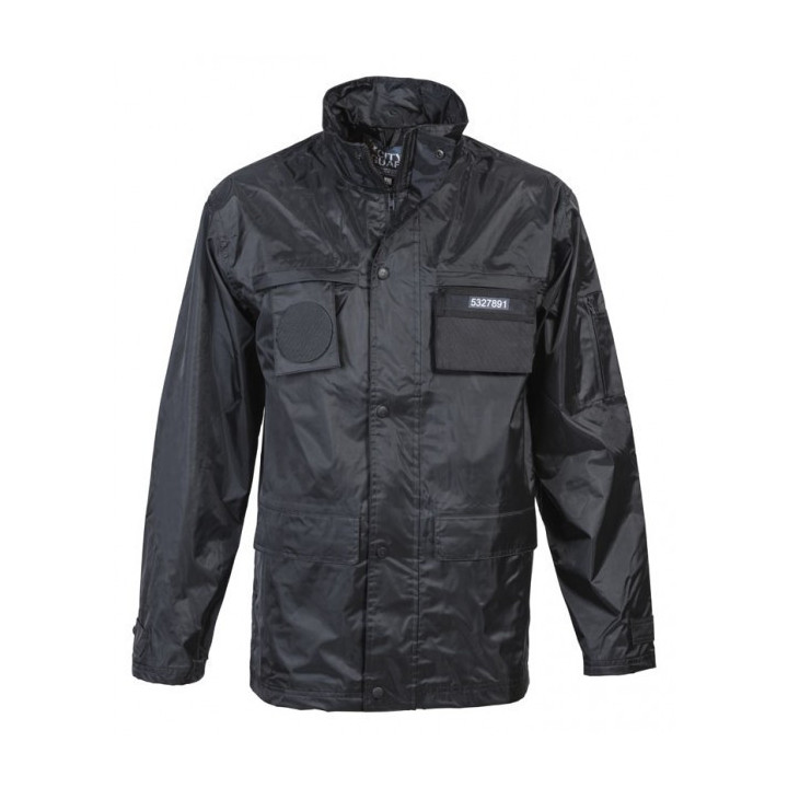 Coupe-vent imperméable agent de sécurité privée noir