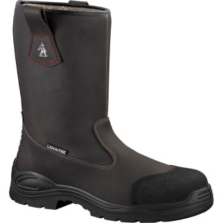 Botte fourrée en croûte de cuir huilée tout terrain