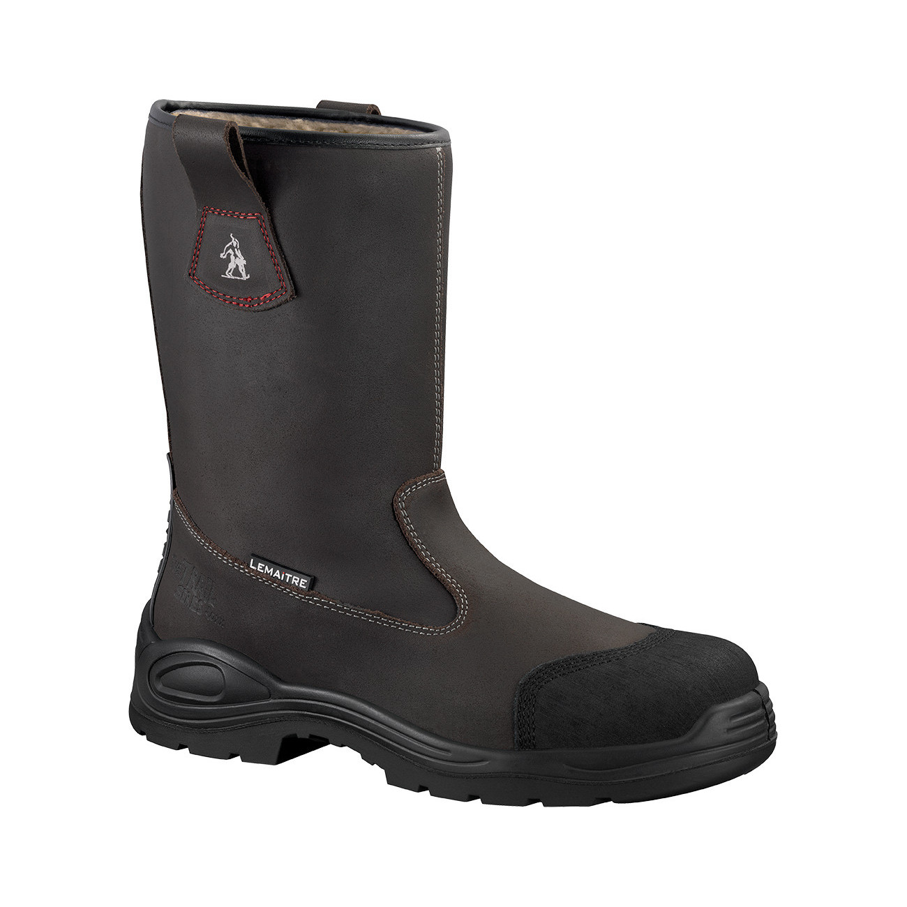 Botte fourrée en croûte de cuir huilée tout terrain Botte fourrée en croûte de cuir huilée tout terrain