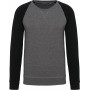 Sweat-shirt BIO bicolore col rond manches raglan homme