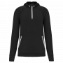 Sweat-shirt capuche 1/4 zip sport