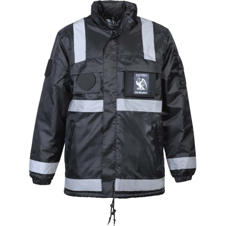 Coupe vent pour Sécurité Privée avec bandes rétro-réfléchissantes