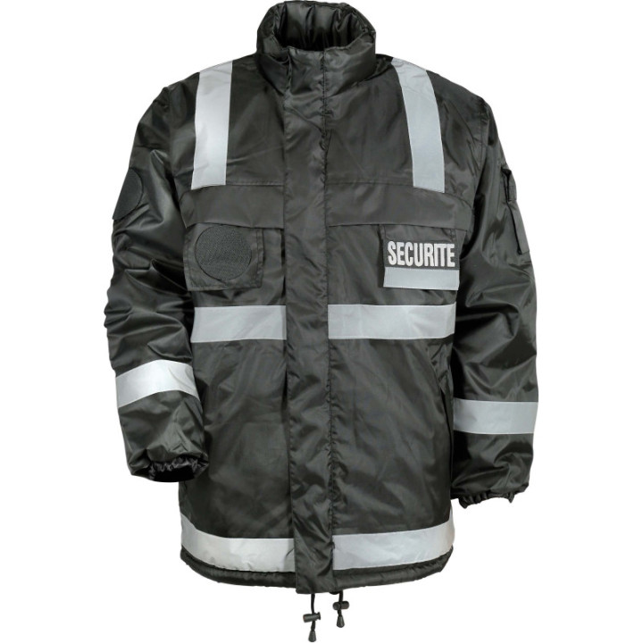 Coupe vent pour Sécurité Privée avec bandes rétro-réfléchissantes