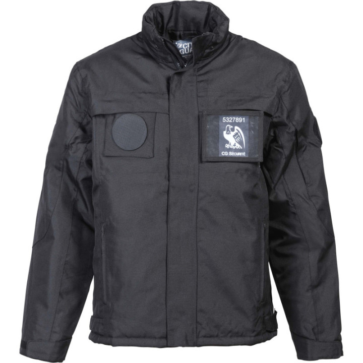 Blouson imperméable chaud hiver pour agents de Sécurité Privée et vigils