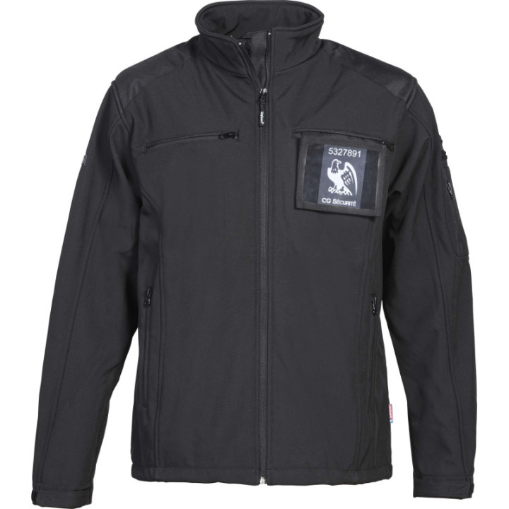 Blouson en softshell pour agent de Sécurité Privée et gardiennage