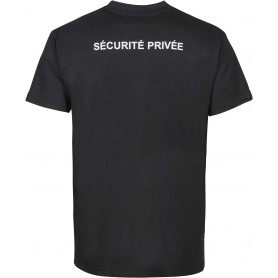 Tee-shirt noir imprimé SECURITE PRIVEE pour agent de sécurité (2)