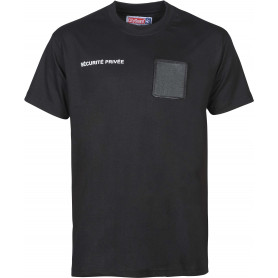 Tee-shirt noir imprimé SECURITE PRIVEE pour agent de sécurité