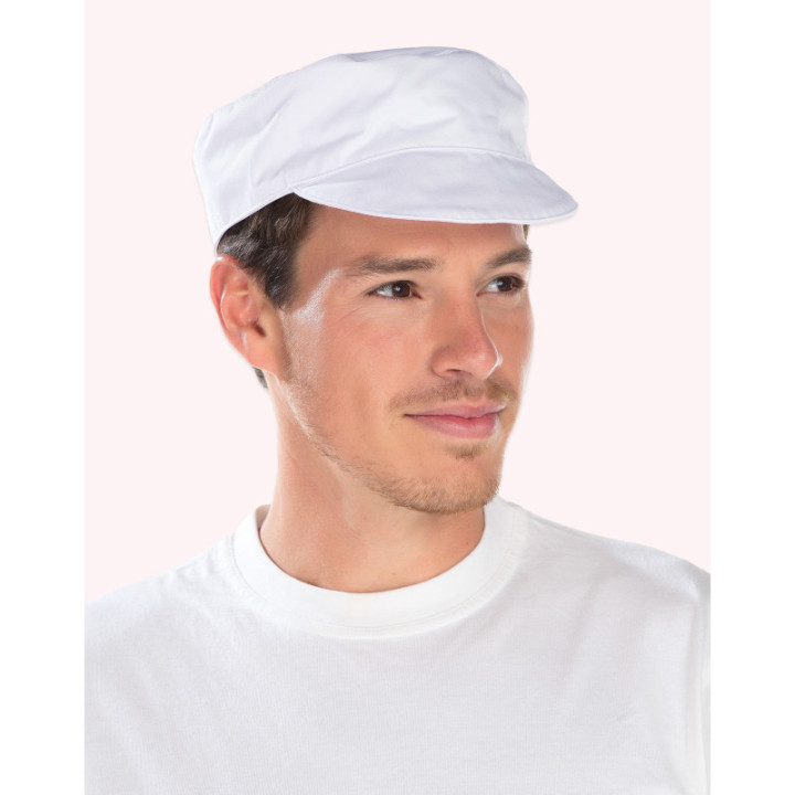 Casquette agroalimentaire REMI blanche hygiénique réglable