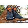 Chaussure de sécurité S3 haute performance Noir Orange look sportif et confort