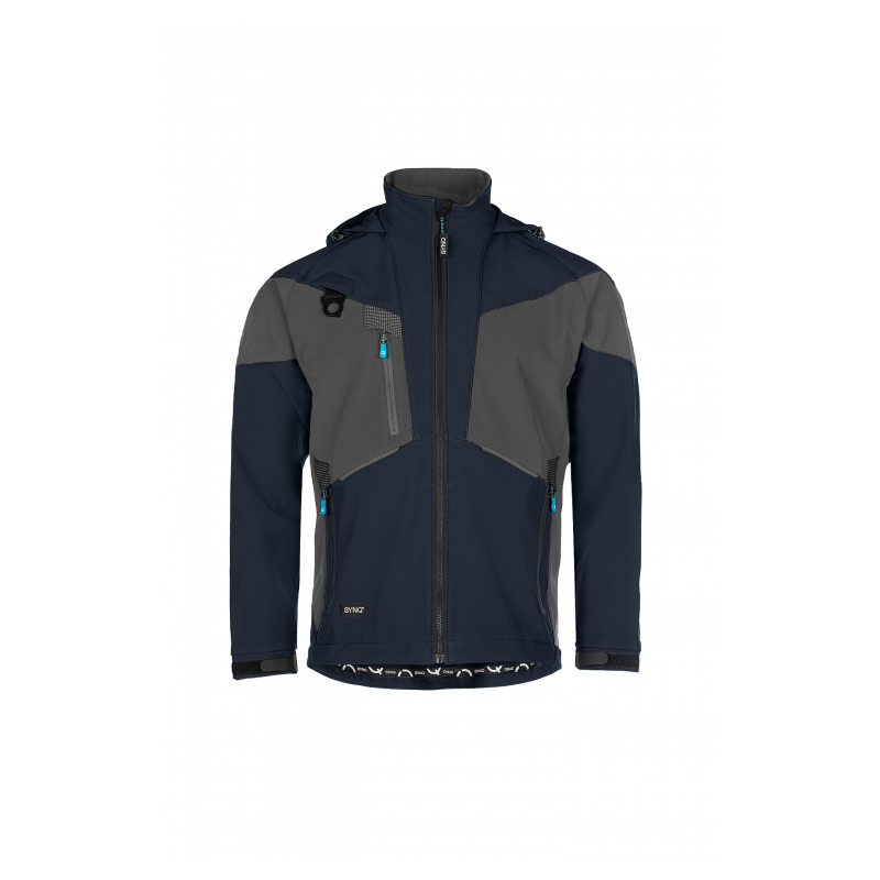 SYNQ® Softshell 3 Couches : Veste de Travail Imperméable, Respirante et Recyclée