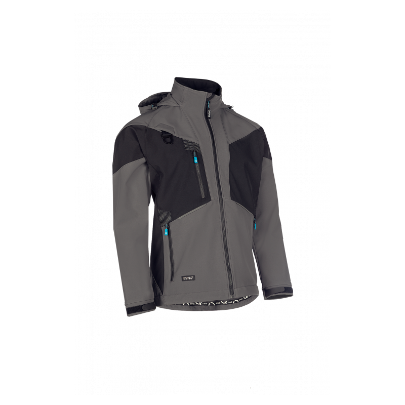 SYNQ® Softshell 3 Couches : Veste de Travail Imperméable, Respirante et Recyclée