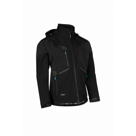 SYNQ® Softshell 3 Couches : Veste de Travail Imperméable, Respirante et Recyclée