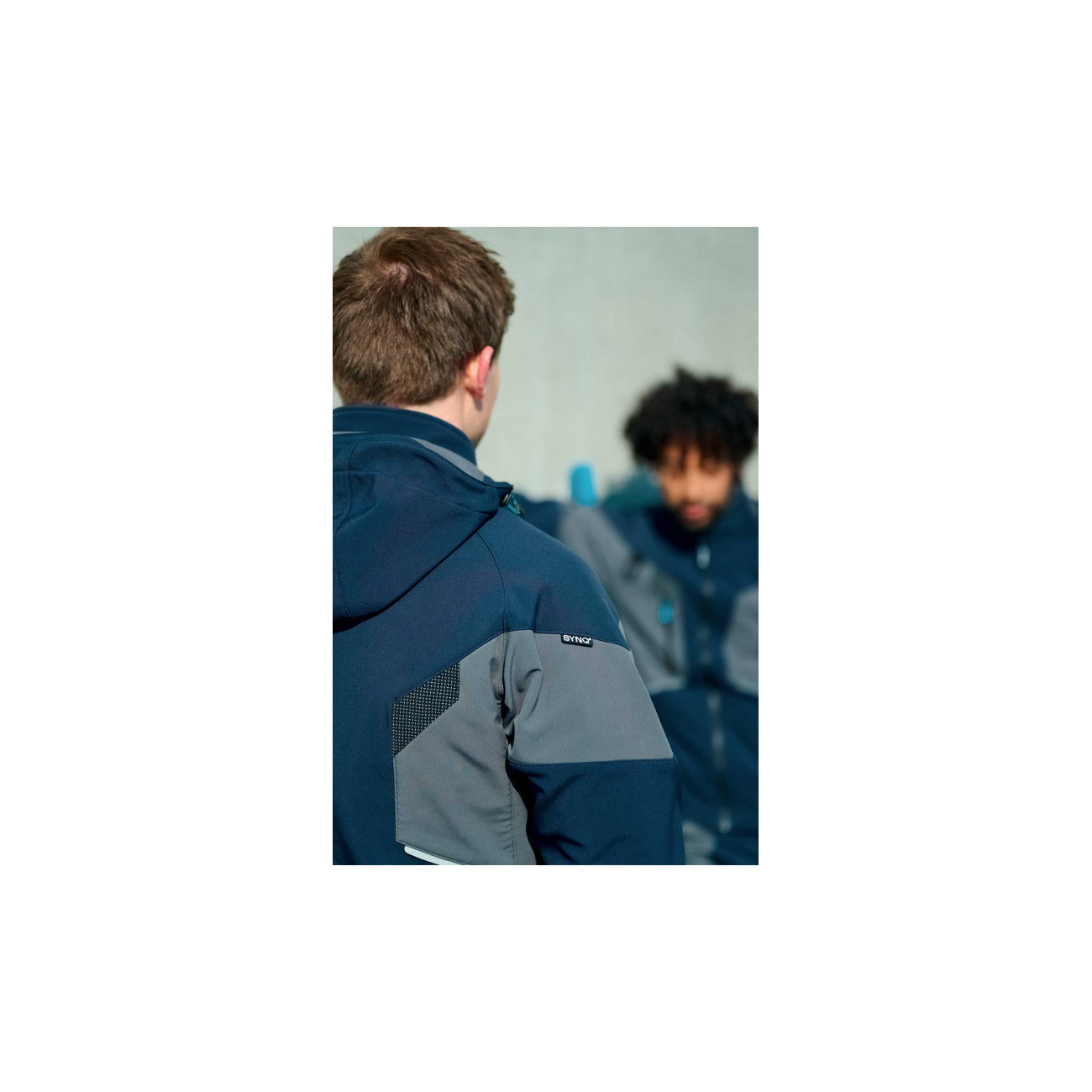 SYNQ® Softshell 3 Couches : Veste de Travail Imperméable, Respirante et Recyclée