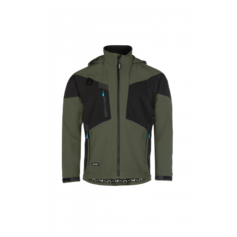 SYNQ® Softshell 3 Couches : Veste de Travail Imperméable, Respirante et Recyclée