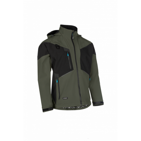 SYNQ® Softshell 3 Couches : Veste de Travail Imperméable, Respirante et Recyclée