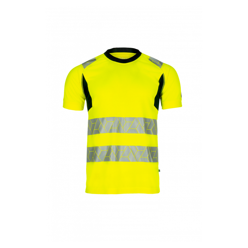 SYNQ® Risingstar : T-shirt Haute Visibilité Réfléchissant, Léger et Extensible en Tissu Recyclé