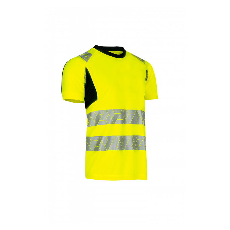 SYNQ® Risingstar : T-shirt Haute Visibilité Réfléchissant, Léger et Extensible en Tissu Recyclé