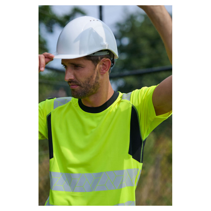 SYNQ® Risingstar : T-shirt Haute Visibilité Réfléchissant, Léger et Extensible en Tissu Recyclé