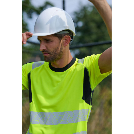 SYNQ® Risingstar : T-shirt Haute Visibilité Réfléchissant, Léger et Extensible en Tissu Recyclé