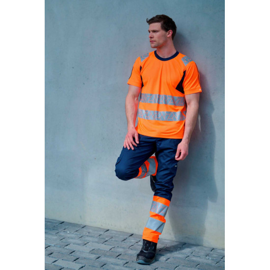 SYNQ® Risingstar : T-shirt Haute Visibilité Réfléchissant, Léger et Extensible en Tissu Recyclé