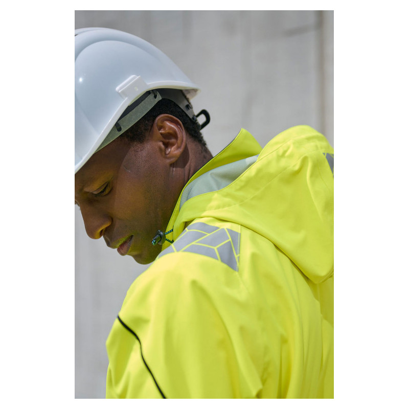 SYNQ® Projeqtor : Veste de Travail Imperméable Haute Visibilité, Légère et Résistante aux Intempéries