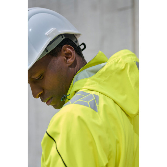 SYNQ® Projeqtor : Veste de Travail Imperméable Haute Visibilité, Légère et Résistante aux Intempéries