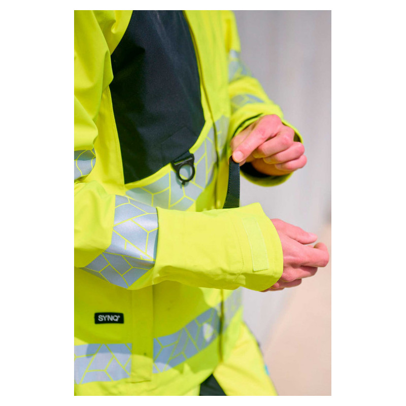 SYNQ® Projeqtor : Veste de Travail Imperméable Haute Visibilité, Légère et Résistante aux Intempéries