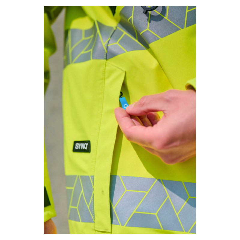 SYNQ® Projeqtor : Veste de Travail Imperméable Haute Visibilité, Légère et Résistante aux Intempéries