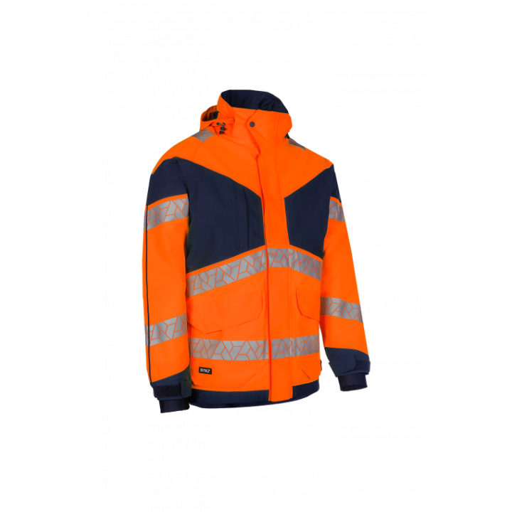 Parka hiver haute visibilité imperméable travail extérieur