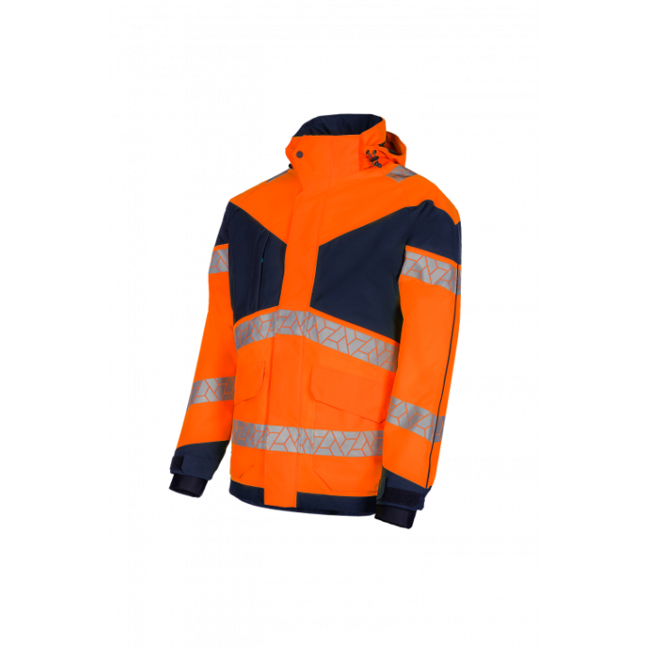 Parka hiver haute visibilité imperméable travail extérieur